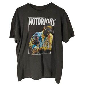 Brooklyn Mint Notorious BIG Front Graphic Shirt Mens Large MINOR FLAW